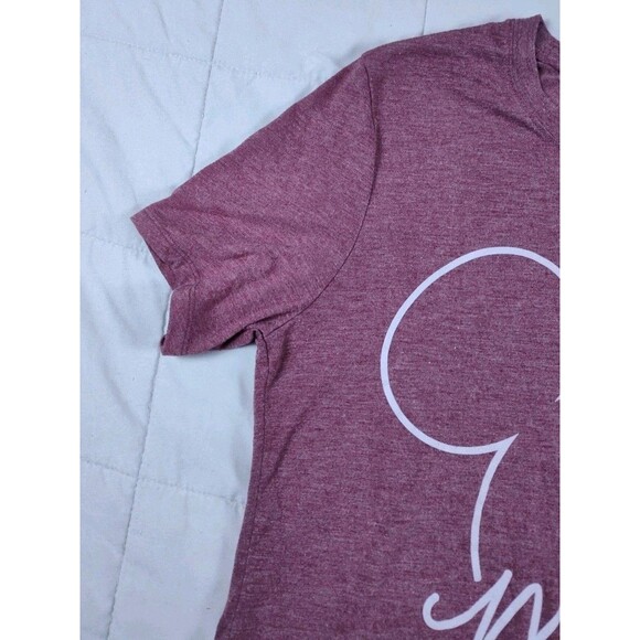 Disney Mickey Outline  T-shirt Women's Size L Purple Short Sleeve Mickey Mouse - Picture 3 of 10